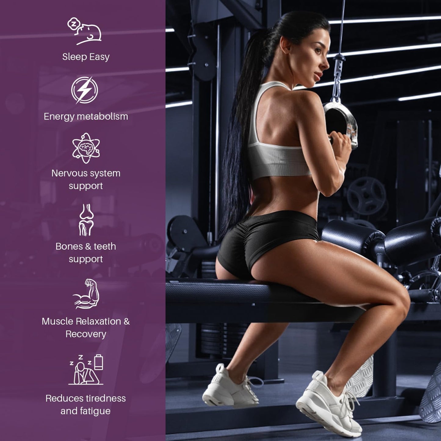 Complejo de Magnesio Totaria 12 en 1 (700mg) - Sueño Profundo y Alivio Muscular - 120 Cápsulas.