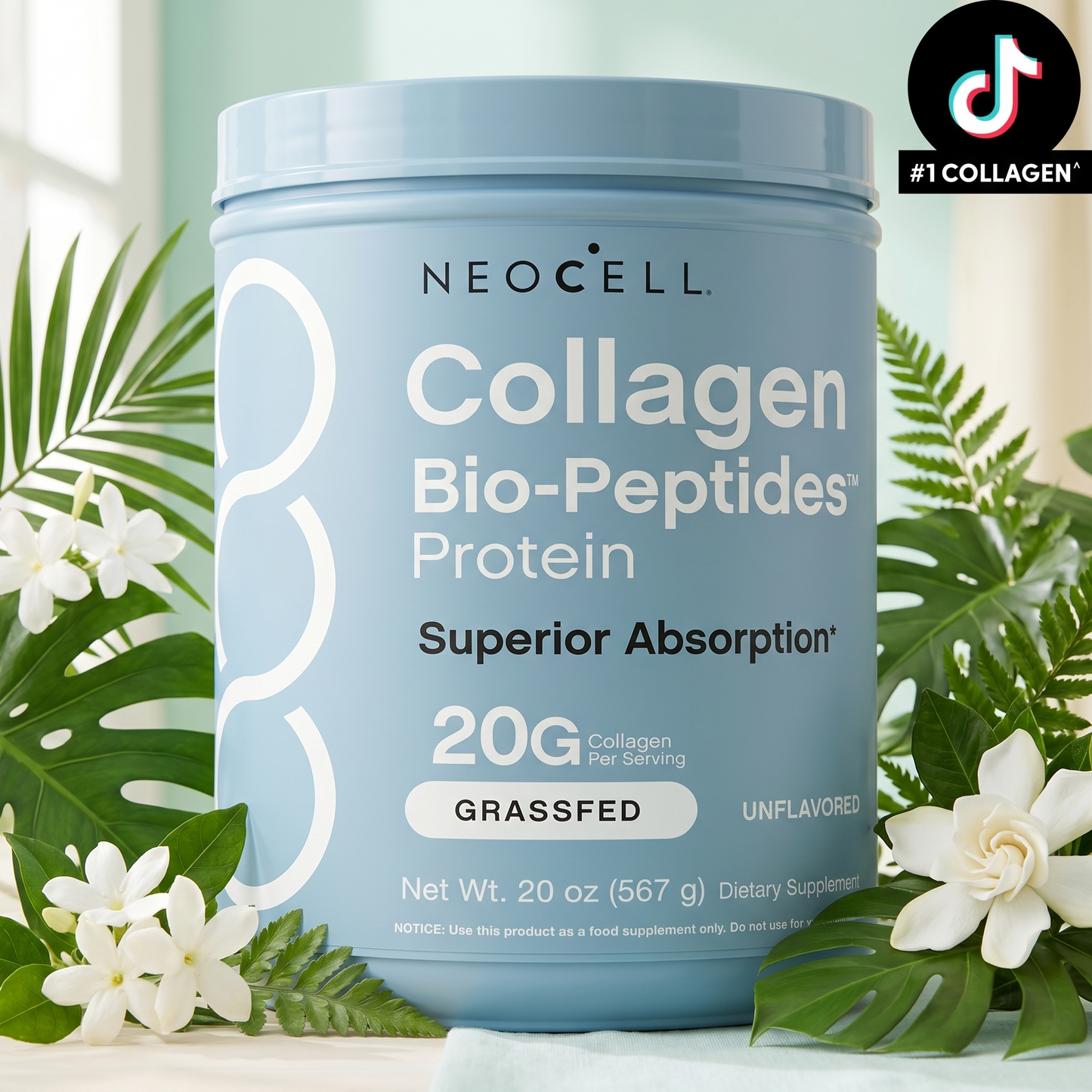Colágeno Bio-Péptidos + Proteína | Piel, Cabello & Articulaciones · 567g
