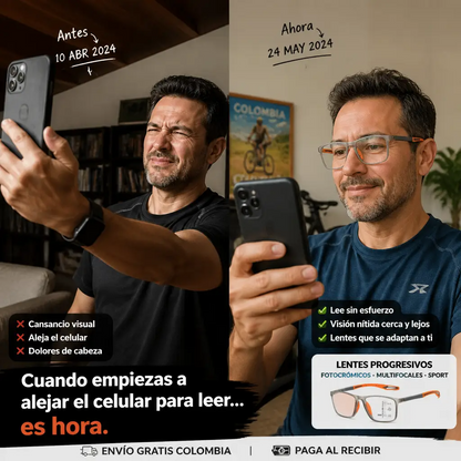 Gafas VisionSync™ 3-en-1: Fotocromáticos, Filtro Azul y Montura Flexible