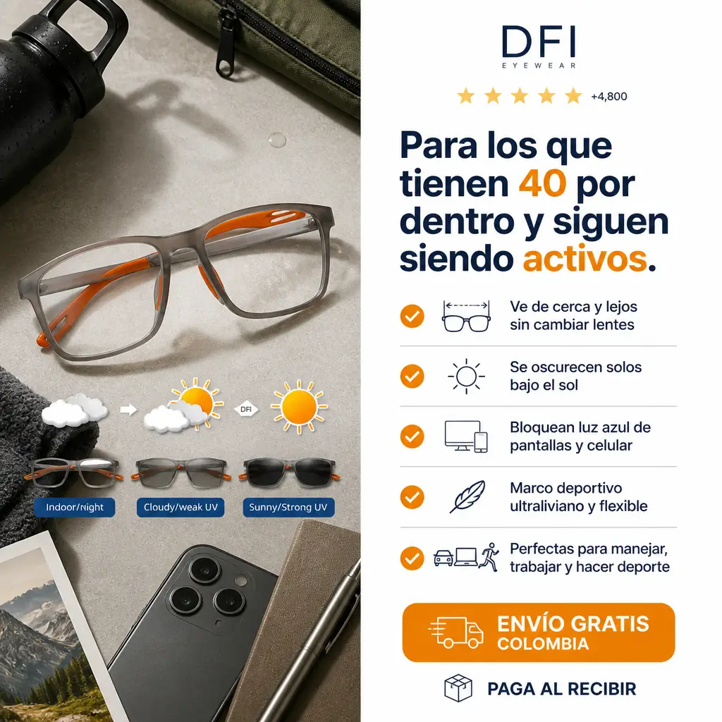 Gafas VisionSync™ 3-en-1: Fotocromáticos, Filtro Azul y Montura Flexible